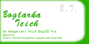 boglarka teich business card